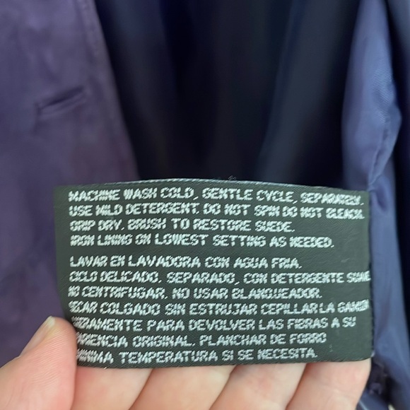 ST JOHNS BAY purple leather jacket.  L - Picture 8 of 12